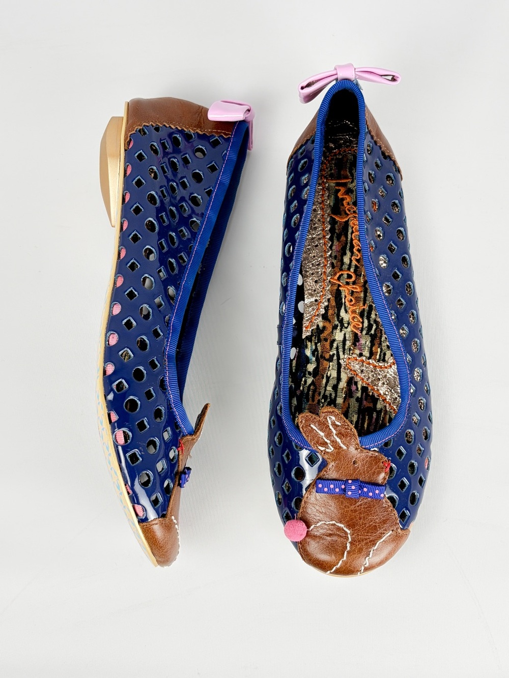 Irregular Choice Swings and Roundabouts Flats | Bunny Detail Shoes | Size 39